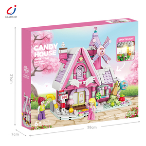 Chengji tự làm ngôi nhà mơ ước nhà nhỏ khối xây dựng mô hình lắp ráp 614 cái khối xây dựng hoạt hình nhà nhỏ đồ chơi - Product Image 5