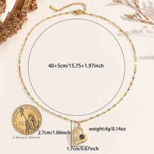 Collana dell'<span class=keywords><strong>Amore</strong></span> Proiettata <span class=keywords><strong>in</strong></span> <span class=keywords><strong>100</strong></span> <span class=keywords><strong>Lingue</strong></span>, Piena di Diamanti, Catena a Forma di Cuore per Clavicola, Regalo per Migliori Amici e Coppie - Product Image 6