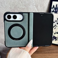 Étui de protection pliable pour iPhone Duo Apple 18 Fold, motif mouton, en cuir PU, avec support magnétique rotatif