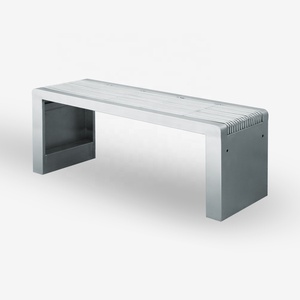 パティオ、公園、病院、学校向け 屋外業務用 モダンステンレススチールベンチシート - Product Image 1