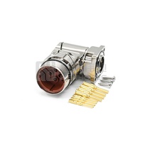 Connecteur d'alimentation circulaire M40 8 broches à angle droit, boîtier métallique IP67, montage sur bride, contacts plaqués or, robuste pour servomoteur