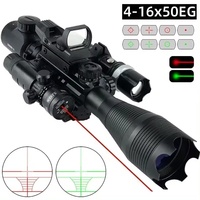 Lampe torche laser rouge-verte de haute qualité 4-16X50EG, lunette de tir d'extérieur, accessoires de chasse combinés point rouge