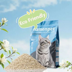 แพ็คเกจโลโก้แบบกำหนดเอง ตัวอย่างฟรี ต้านเชื้อแบคทีเรีย 99% ทรายแมวเต้าหู้บดจากถั่วเหลืองธรรมชาติ 100% จับตัวเป็นก้อนแข็ง ISO9001 - Product Image 1