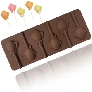 921 6 cavité forme de poisson enfants mignons font bricolage à la maison <span class=keywords><strong>moule</strong></span> à chocolat en silicone à <span class=keywords><strong>sucette</strong></span> <span class=keywords><strong>moule</strong></span> <span class=keywords><strong>gâteau</strong></span> décoration <span class=keywords><strong>sans</strong></span> bâton - Product Image 1