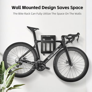 WEST BIKING Support mural de vélo haute résistance Support de stationnement mural pour vélo de route Affichage de stockage multifonctionnel d'intérieur - Product Image 2