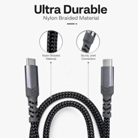 Câble USB-C vers Type-C 20V 5A 100W PD à charge rapide 3.2 Gen2 1m 2m 3m 3t 6ft 10ft pour produits électroniques