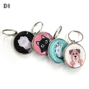 Biểu tượng tùy chỉnh/mã QR <span class=keywords><strong>RFID</strong></span> Pet Keychain ntag213 Ntag215 ntag216 kim loại cạnh Epoxy Pet ID tag - Product Image 1