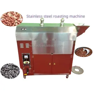 Máquina elétrica de aço inoxidável para assar sementes e nozes torradas, torrador de café HJ-25DS