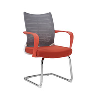 Chaise de bureau moderne en tissu à dossier mi-haut pour cadres, pivotante et réglable, avec accoudoirs fixes, respirante, pour hôpitaux et écoles - Vente en gros