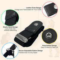 Ceinture invisible sans perforation pour jeans, style décontracté, avec bouton-pression, taille ajustable, élastique large et extensible