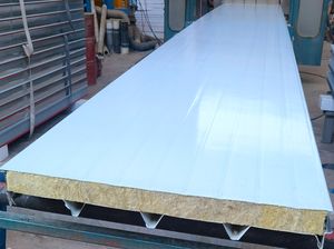 Paneles Sándwich de Lana para Casas Contenedor a <span class=keywords><strong>Precio</strong></span> Económico, 75 mm de Espesor, Aislamiento Acústico, Paneles de Pared Exteriores Impermeables para Construcción - Product Image 2