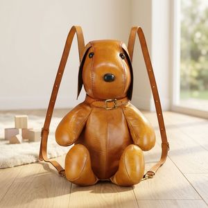 Mochila de Cuero de Primera Calidad Hecha a Mano con Forma de Cachorro <span class=keywords><strong>Beagle</strong></span> en 3D, Costuras Artesanales de Lujo, Unisex, con Cadenas para Dama - Product Image 5