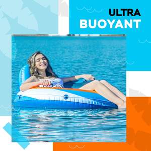 Bouée gonflable robuste de qualité supérieure pour se détendre sur le lac et la rivière, radeau aquatique pour activités sportives et divertissement en extérieur - Product Image 3