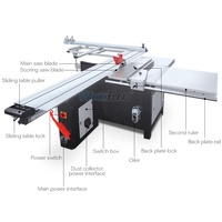 Scie à panneaux horizontale de précision MJ45 avec moteur 5,5 kW pour la fabrication de meubles