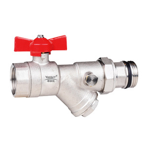 Y-type Brass Ball Valve Manual Long Handle Filter Water Valve For HVAC Systems - Product Image 2