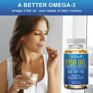 120 Stück Premium Omega-3 Fettsäuren Fischöl-Softkapsel DHA EPA-Supplement