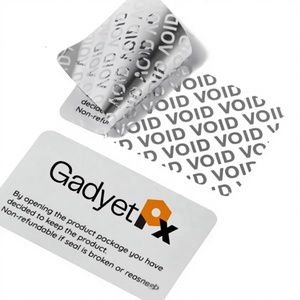 Étiquettes de sécurité adhésives en vinyle anti-effraction, étanches, personnalisées, impression d'autocollants de garantie - Product Image 1