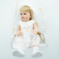 Trendsetting-muñecas de princesa de pelo rubio largo para niños, preciosas muñecas de belleza de 22 pulgadas
