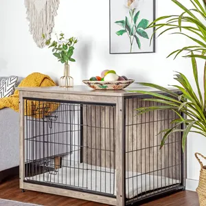 Factory Wholesale Wooden Pet Carriers Dog Kennel Cages Pet House Furniture Dog House