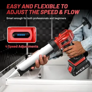 <span class=keywords><strong>Pistola</strong></span> <span class=keywords><strong>de</strong></span> Calafateo sin Goteo con Luz LED, <span class=keywords><strong>Pistola</strong></span> <span class=keywords><strong>de</strong></span> <span class=keywords><strong>Silicona</strong></span> <span class=keywords><strong>de</strong></span> 10 oz / 300 ml, Kit <span class=keywords><strong>de</strong></span> <span class=keywords><strong>Pistola</strong></span> <span class=keywords><strong>de</strong></span> Calafateo Eléctrica Ajustable <span class=keywords><strong>de</strong></span> 4 Velocidades - Product Image 5