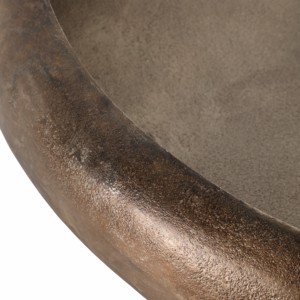 Ciotola rotonda in metallo per decorazione tavolino, centrotavola, accessorio decorativo per la casa e la cucina - Product Image 6