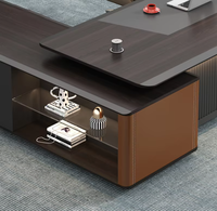 Mobilier de bureau personnalisé de bonne qualité en bois de directeur Table de directeur en forme de L pour bureau de direction moderne