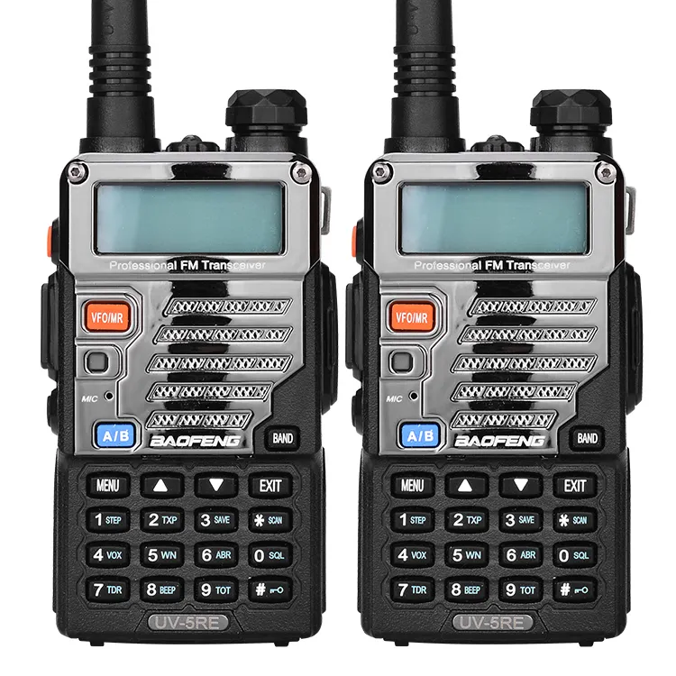 सस्ते Baofeng UV-5RE UHF VHF रिचार्जेबल हैम रेडियो दोहरी बैंड 3 Km वॉकी टॉकी 2 के सेट