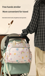 Bon marché, vente en gros, sac de maman suspendu en carton de grande capacité sac fourre-tout isolé imperméable multifonctionnel personnalisé - Product Image 2