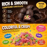 Chocolat enrobé de cacao croustillant et fin, saveur fruits variés, portable, hygiénique, pour la maison et le bureau, idéal pour les moments de plaisir