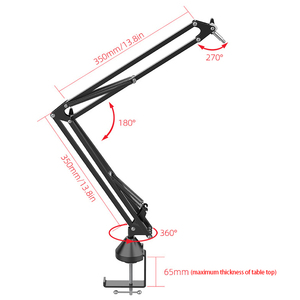 Soporte de escritorio para micrófono ajustable, brazo de suspensión de tijera para pantalla de micrófono azul <span class=keywords><strong>Neumann</strong></span> - Product Image 5