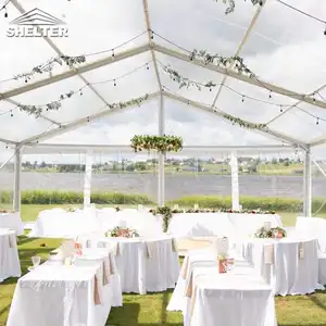 Outdoor Large Clear Roof Tent Wedding Event Party Marquee Transparent Wedding Party Tent Hall For Events Weddings 100 500 People