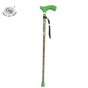 Good And Better Aluminum Alloy <b>Walking</b> <b>Stick</b> Printed Design 83-95cm Adjustable For Elderly Support - Product Image 1