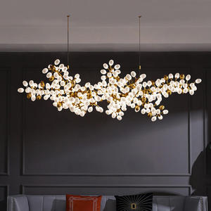 Lustre suspendu personnalisé pour salon, hall <span class=keywords><strong>de</strong></span> villa, en verre exquis, design haut <span class=keywords><strong>de</strong></span> gamme, motif grappe <span class=keywords><strong>de</strong></span> raisin - Product Image 1