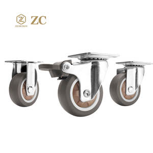 Rodízios giratórios universais Light Duty Móveis Roda Castor Silencioso Trolley Roda para Mesa Cadeira Sofá Aparelho com Freio de Segurança - Product Image 2