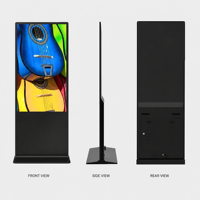 Pantalla LCD IPS de 55 Pulgadas 2K 4K UHD para Señalización Digital, 500-700 Nits de Alto Brillo, Antideslumbrante, Kiosco Publicitario Ultra