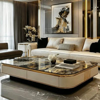 Table basse rectangulaire moderne de luxe en bois, avec rangement, hauteur réglable, facile à assembler, grande taille pour la maison