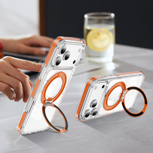 Funda Transparente Rígida de Acrílico con Soporte <span class=keywords><strong>Invisible</strong></span> para iPhone 17 Pro Max 14 15 Plus 16E 13 12 11 Pro Max - Product Image 4