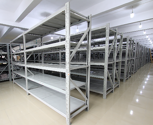 رفوف عرض معدنية 4 طبقات للخدمة الشاقة قابلة للتعديل للتخزين المنزلي رفوف عرض لتخزين المستودعات وتخزين البضائع - Product Image 4