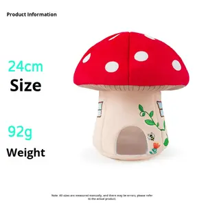 Jouets en peluche en forme de <span class=keywords><strong>maison</strong></span> de champignon en coton PP super doux et écologiques, type ours, pour cadeau d'anniversaire de princesse - Product Image 3