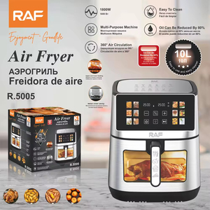 Friteuse à air multifonction 10L 1800W avec réduction de 80 % de l'huile, cuve métallique et fenêtre de cuisson visible pour usage domestique - Product Image 6