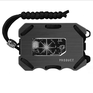 RFID — portefeuille en aluminium avec <span class=keywords><strong>pochette</strong></span> à l'arrière élastique, porte-cartes de crédit et d'identité, <span class=keywords><strong>Mini</strong></span> porte-monnaie fin, étui de cartes bancaire automatique - Product Image 4