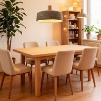 Lustre en feutre acoustique vintage LED 3500K blanc chaud 900 lumens, CRI 90 élevé, abat-jour coloré pour éclairage de plafond de maison ou de bureau