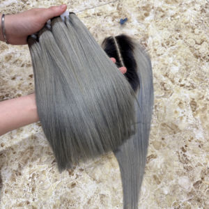 Cabello Humano Vietnamita 100% Natural, Cabello Virgen con Cutícula Alineada, Mechones con Puntas Gruesas para Exportación al por Mayor - Product Image 1