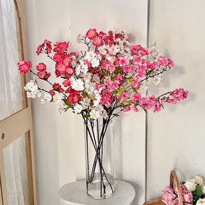 Ramas de Flores de Cerezo Artificiales, 45 Cabezas con Hojas, Flores de Seda de Alta Simulación para Decoración de Sala de Estar - Product Image 1