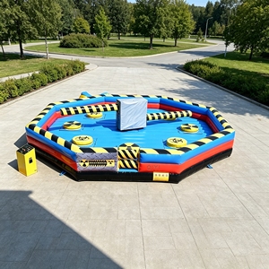 Jeu gonflable octogonal Meltdown, jeu gonflable Total <span class=keywords><strong>Wipeout</strong></span>, <span class=keywords><strong>Wipeout</strong></span> gonflable mécanique rotatif pour location de fêtes adultes - Product Image 1