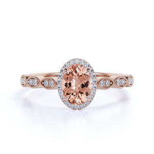 แหวนหมั้นเงินแท้ 925 ประดับมอร์แกไนต์ทรงรี 2 กะรัต พร้อมวงแหวนแต่งงานประดับเพชร CZ ชุบโรเดียม สำหรับผู้หญิง เหมาะสำหรับเป็นของขวัญในโอกาสต่างๆ - Product Image 1