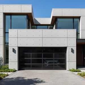 Porte <span class=keywords><strong>de</strong></span> <span class=keywords><strong>garage</strong></span> sectionnelle en verre sans cadre, moderne, à levage automatique, en aluminium, pour l'extérieur des villas - Product Image 1