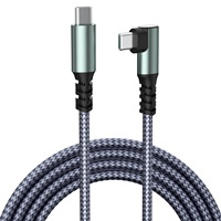 Cable de Datos USB Tipo C con Conector en Ángulo, Cable de Carga Rápida Trenzado, Venta al Por Mayor del Fabricante