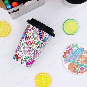 Vente directe d'usine <span class=keywords><strong>ALDI</strong></span> Tasse en céramique mate blanche de 14 oz avec stylos de couleur et boîte cadeau Peignez votre propre tasse pour cadeau d'enfant - Product Image 5