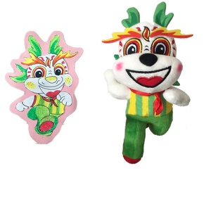 Peluche de dinosaure rouge personnalisée bon marché, jouet Animal Dragon - Product Image 3